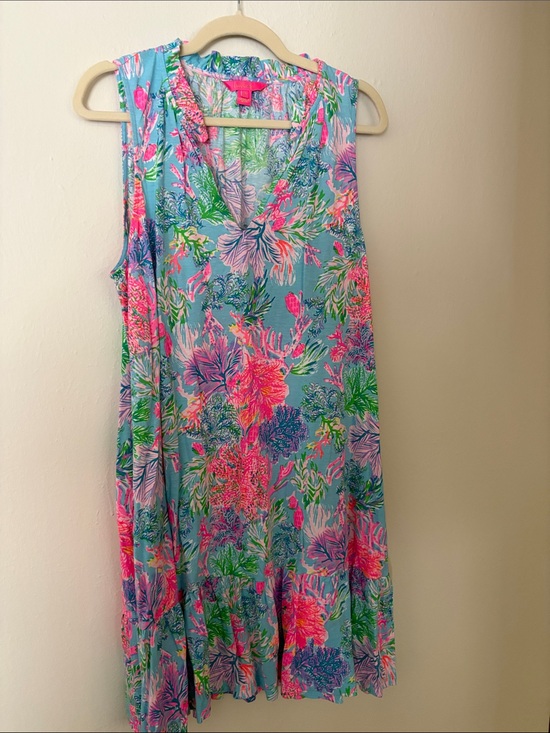 Lilly Pulitzer Dresses & Skirts - Lilly Pulitzer Pastel Floral Shift Dress in Light Blue, Pink & Green